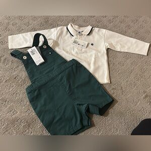 Petit Bateau Green Overalls